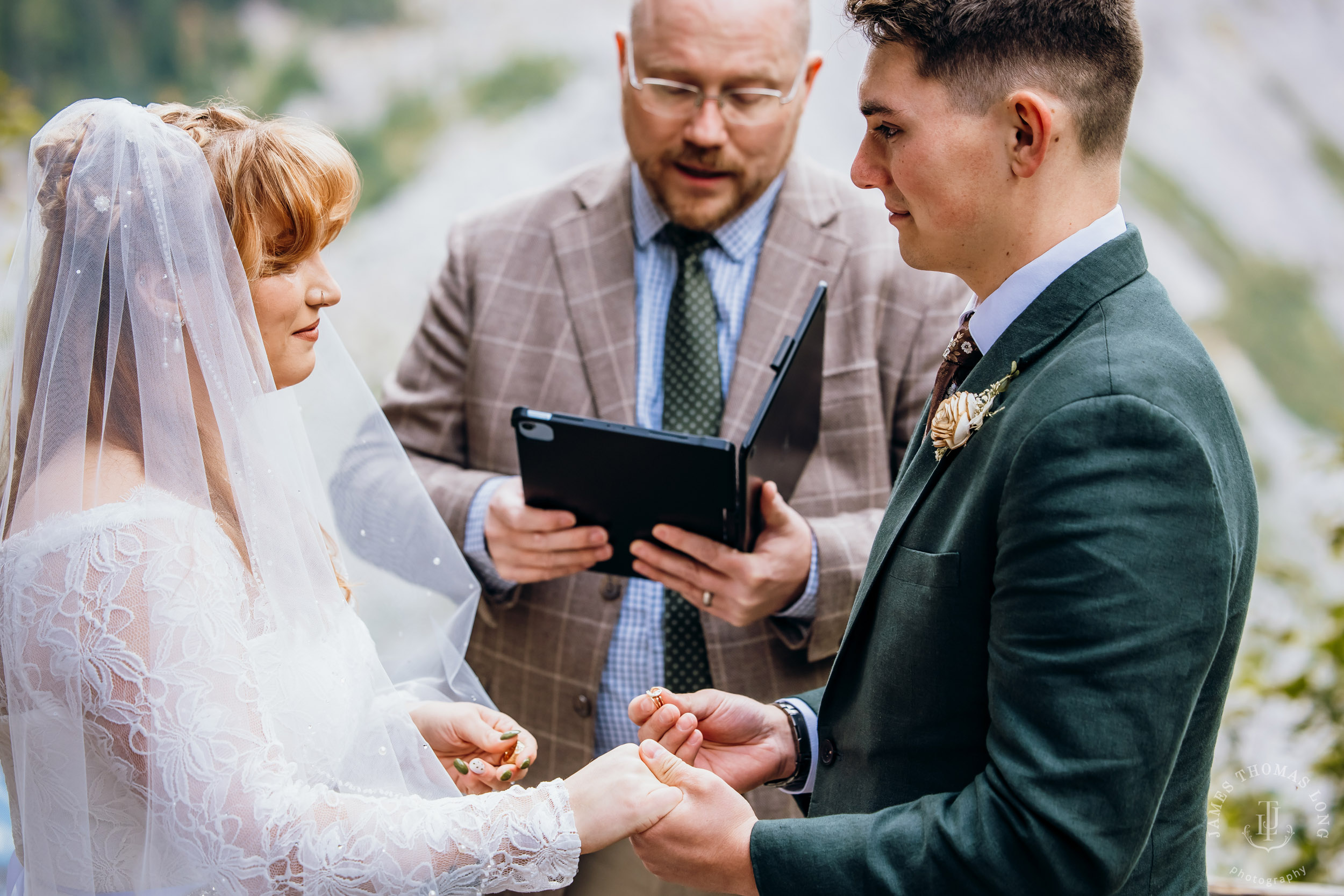 Mount Rainier elopement by Seattle adventure wedding photographer James Thomas Long Photography