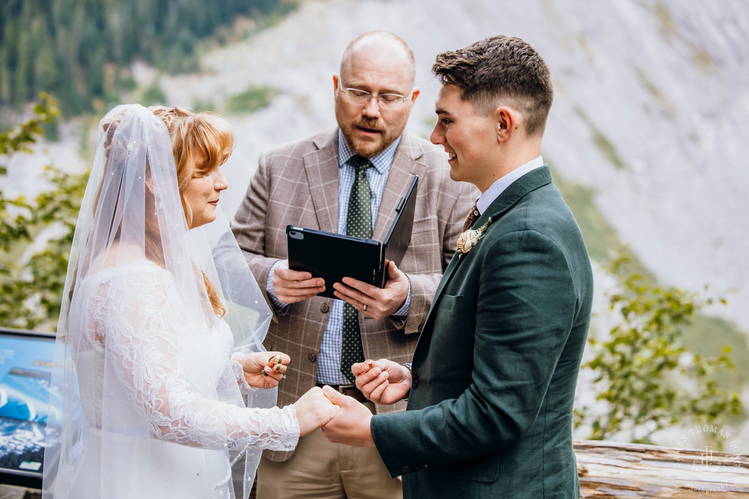 Mount Rainier elopement by Seattle adventure wedding photographer James Thomas Long Photography