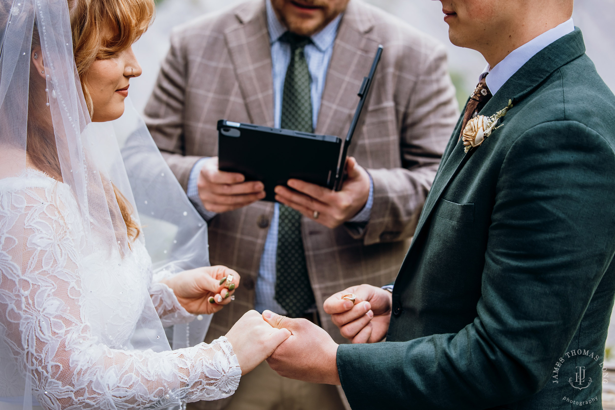 Mount Rainier elopement by Seattle adventure wedding photographer James Thomas Long Photography