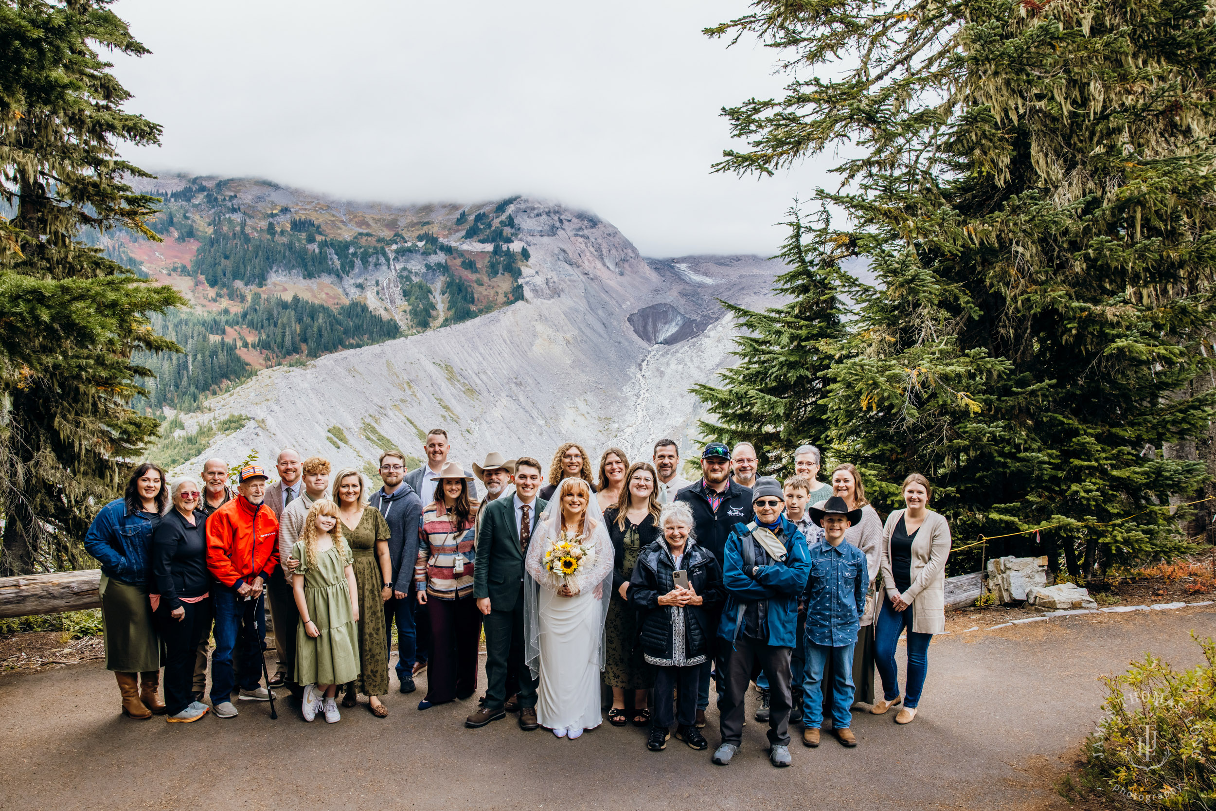 Mount Rainier elopement by Seattle adventure wedding photographer James Thomas Long Photography