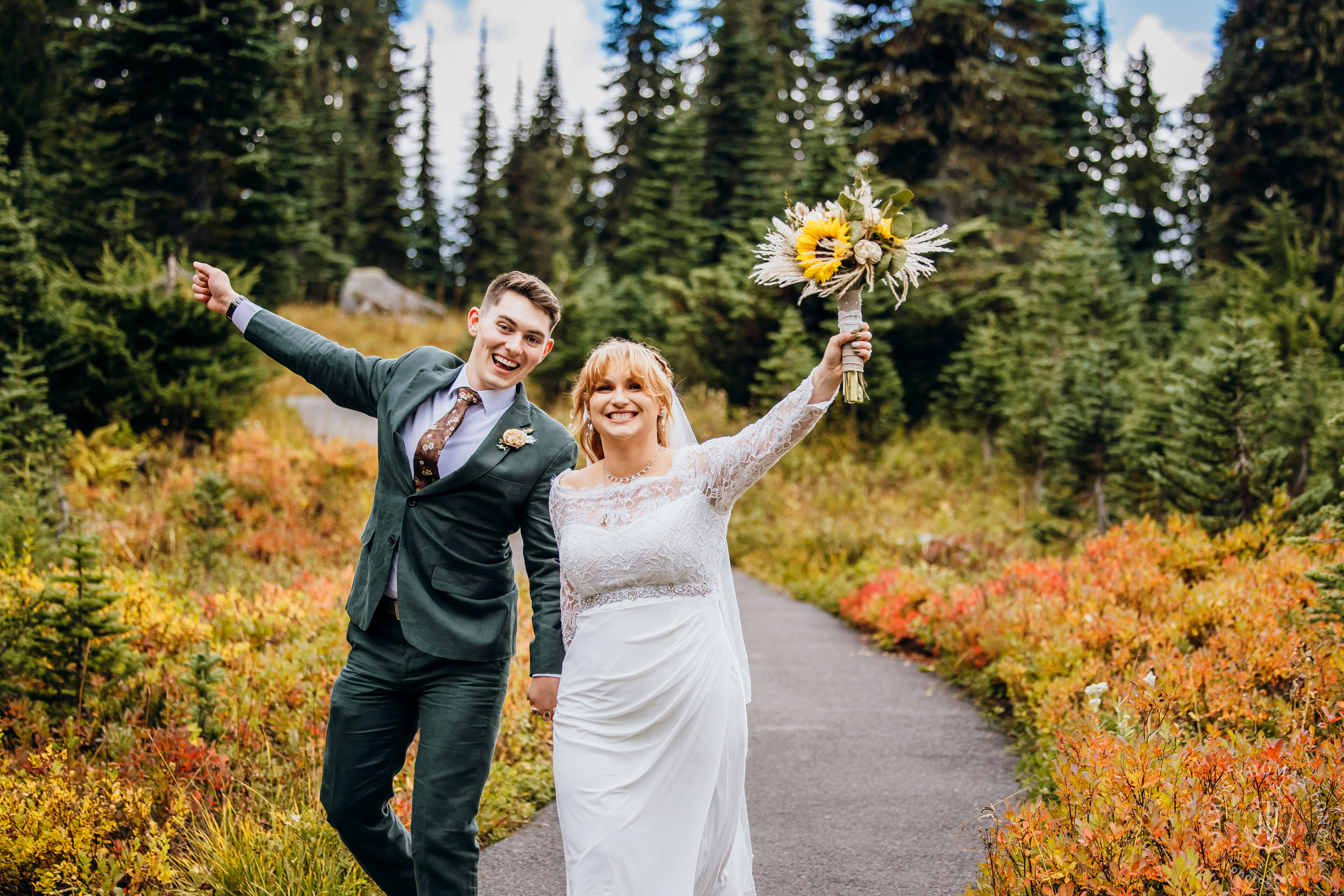 Mount Rainier elopement by Seattle adventure wedding photographer James Thomas Long Photography