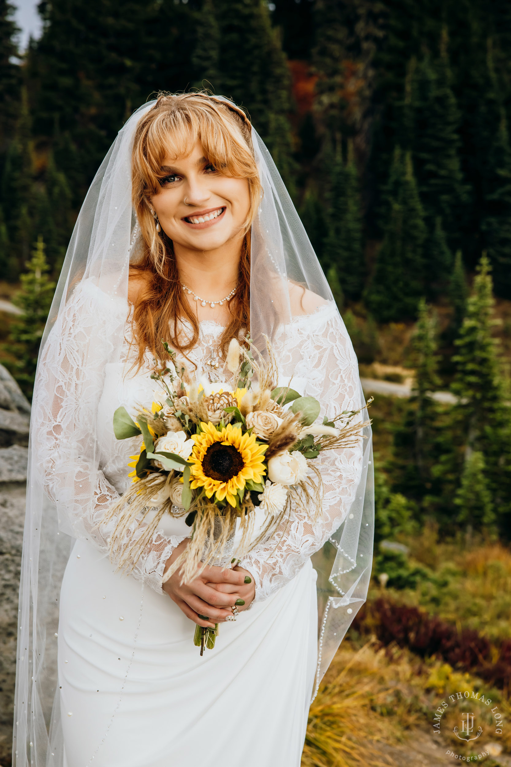 Mount Rainier elopement by Seattle adventure wedding photographer James Thomas Long Photography