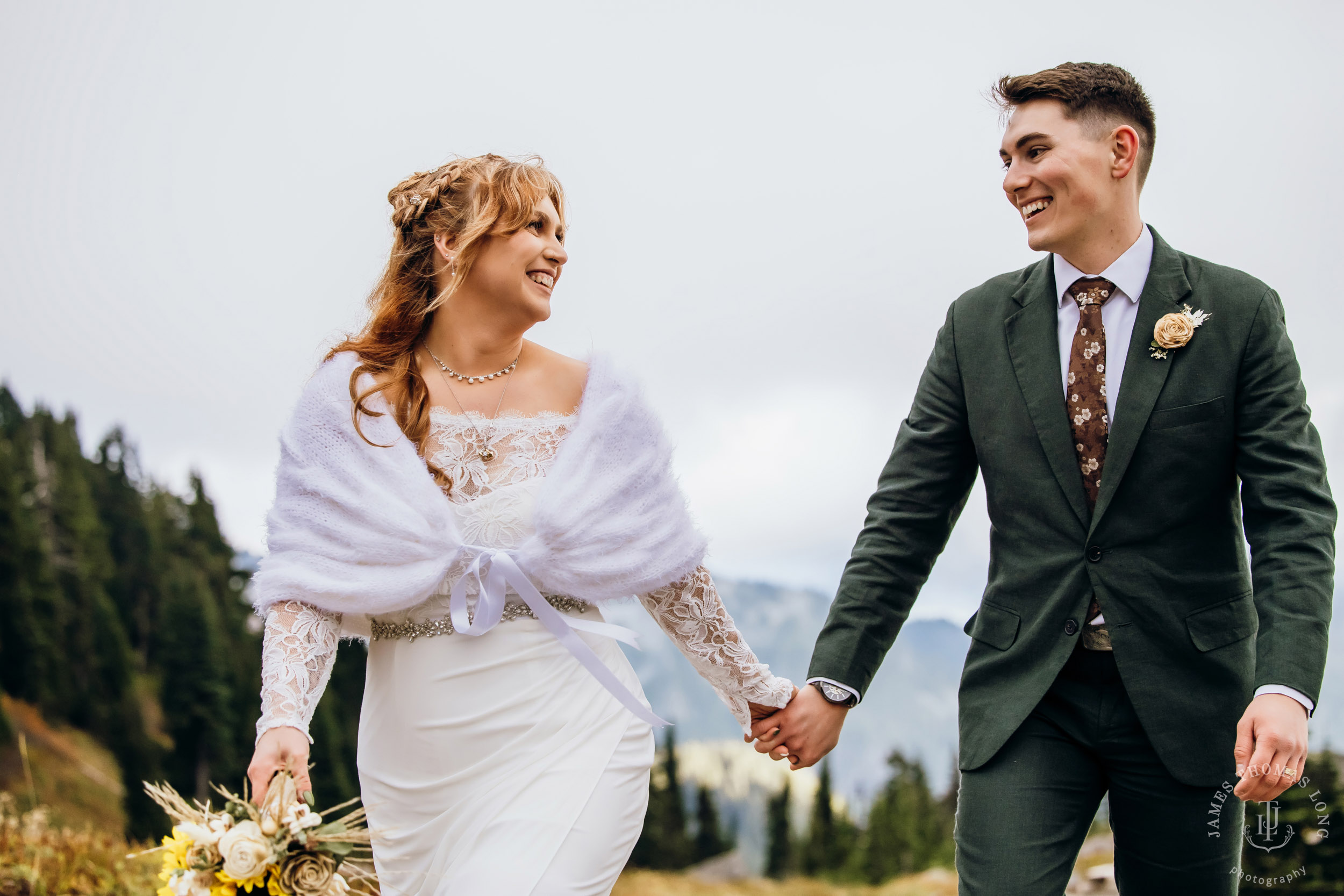 Mount Rainier elopement by Seattle adventure wedding photographer James Thomas Long Photography