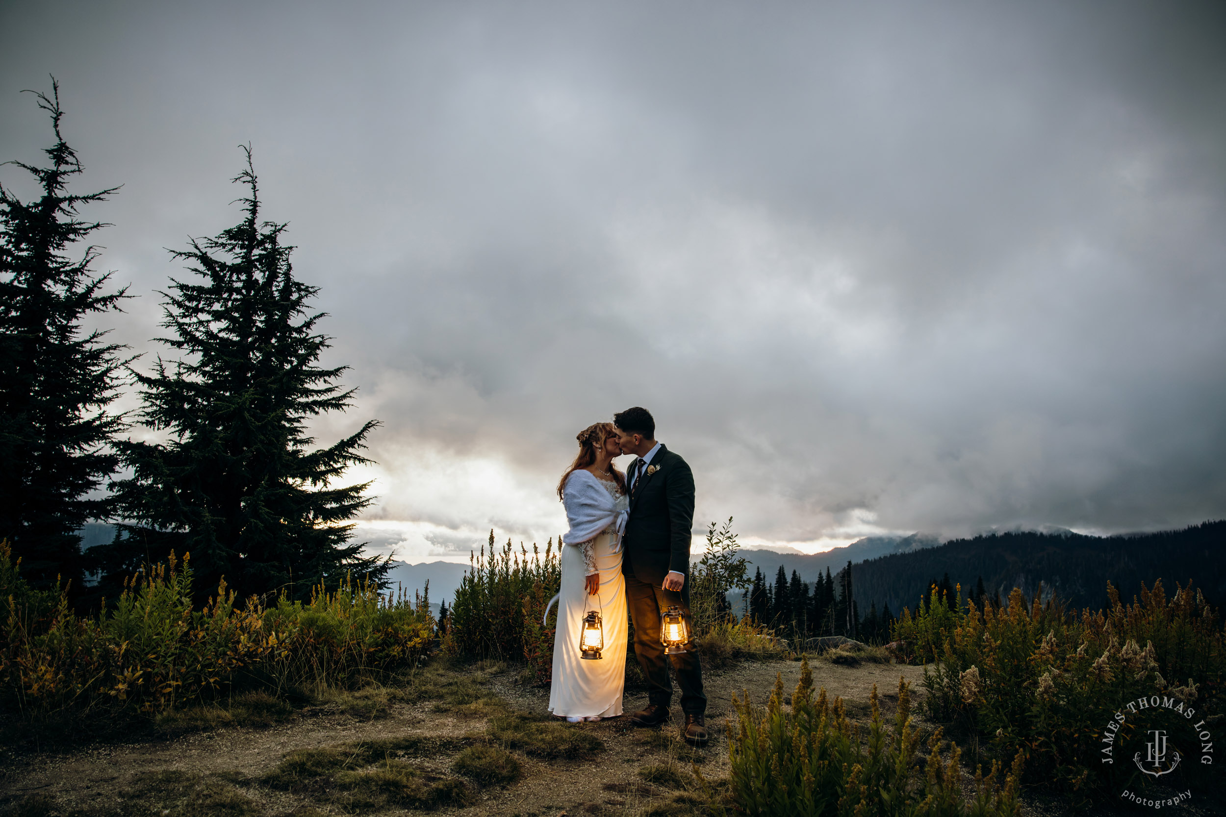 Mount Rainier elopement by Seattle adventure wedding photographer James Thomas Long Photography